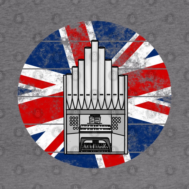 Church Organ UK Flag Britain Organist British Musician by doodlerob